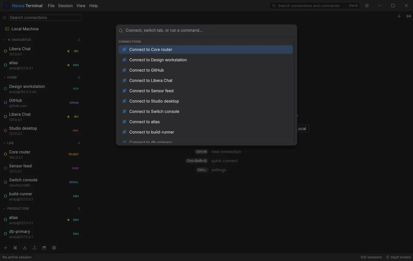 Command palette